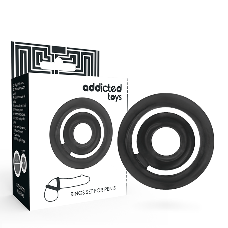 Addicted Toys - Potenz- C-Ring Pénis Noir